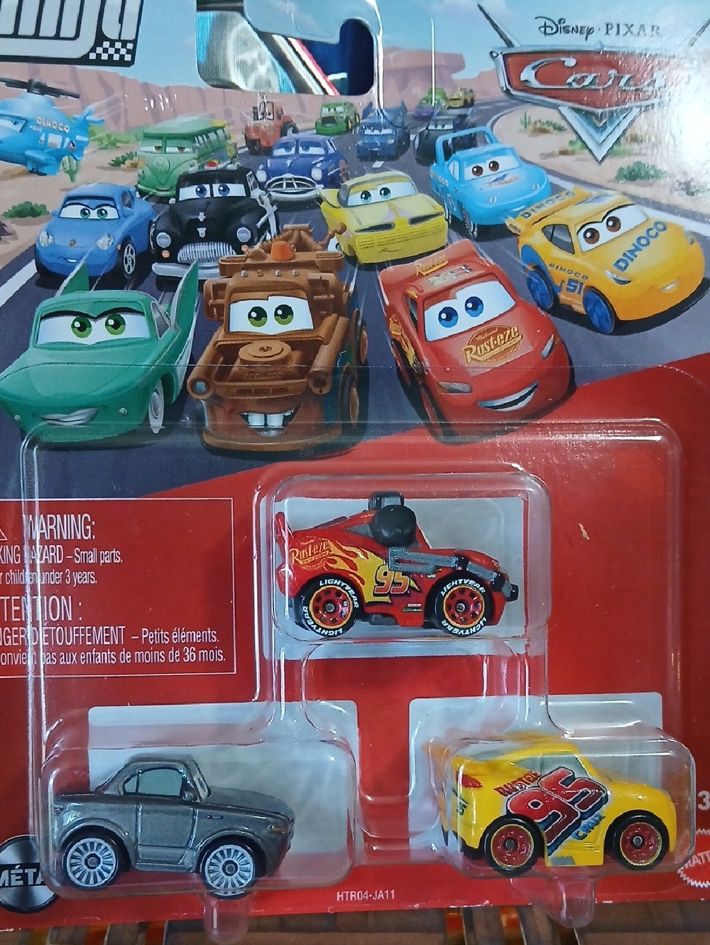 Disney Pixar Cars 3 Mini Vehicle 3-Pack – Red, Yellow & Gray